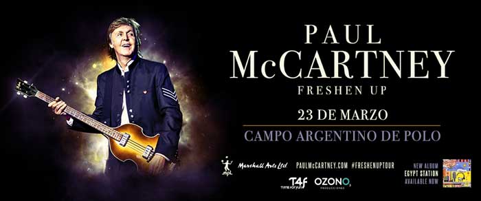 El nº 1 regresa: Paul McCartney | 23 de marzo, Campo Argentino de Polo