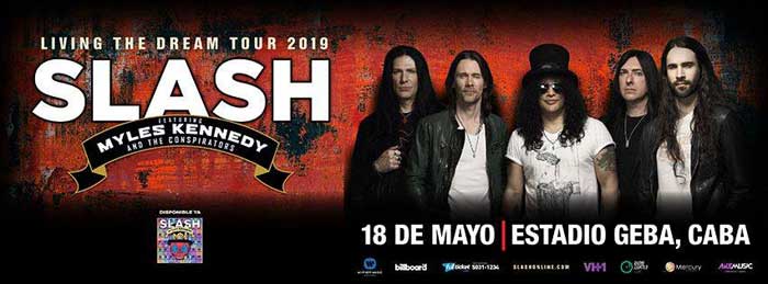 Llega SLASH con Myles Kennedy a GEBA